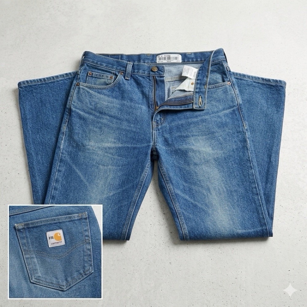 Carhartt FR Jeans Mens 38x31 (Tag 38x34) Flame Resistant CAT 2 Workwear Denim